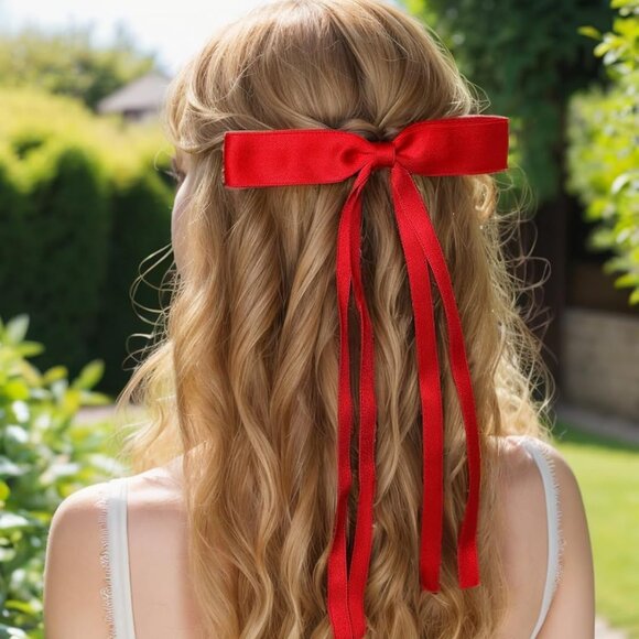 Hair Clips and Barrettes 12pcs Ribbon Tassel Accessories for Women - Picture 5 of 9